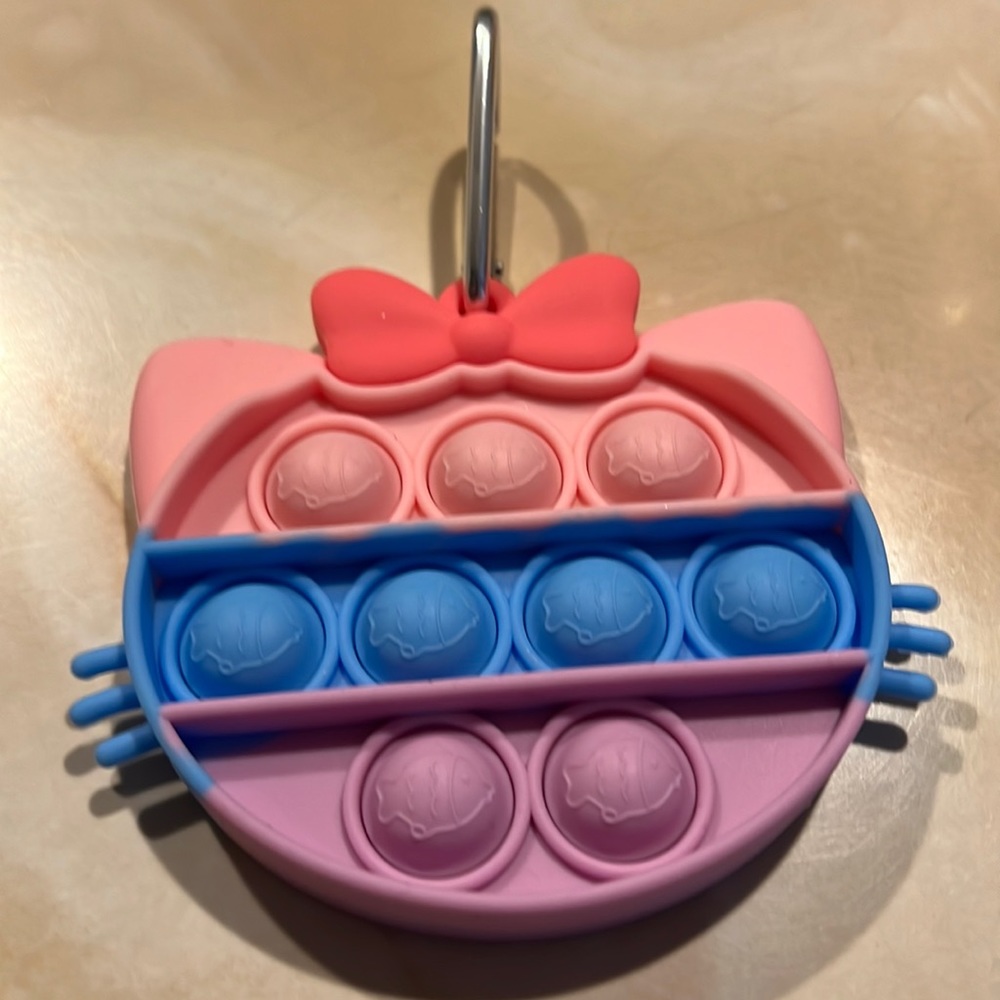 New Hello kitty Push  pop Bubble  Keychain